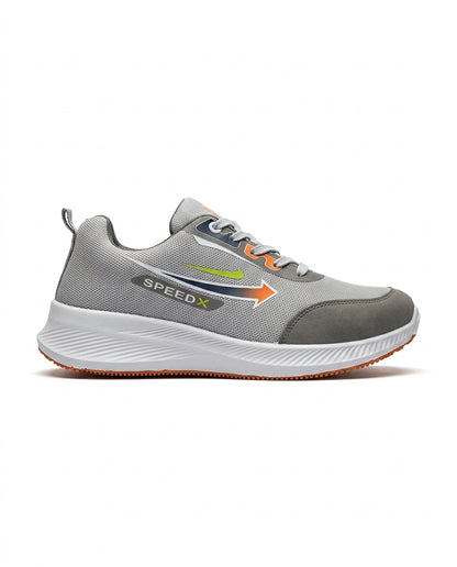 7236 - Fashion / Sportive Sneaker from Mixed chamois and textile For Men