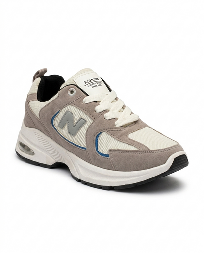 N777 - Fashion / Sportive Sneaker from Mixed chamois and textile For Men