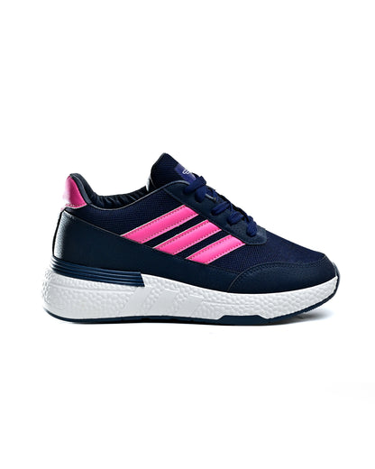 W072/1 - Sportive Sneakers ,  From Knit Textile For Women