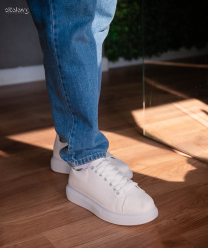 MX21 - Basic Lace-up Flat Sneakers For Men