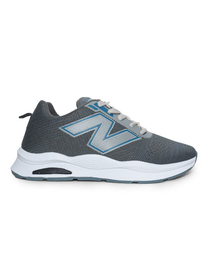 Sportive Lace-up Sneakers From Knit Textile For Men