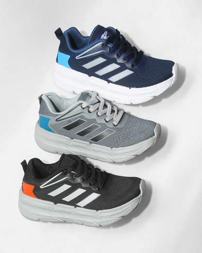 Sportive Light-Weight Lace-up Sneakers For Men