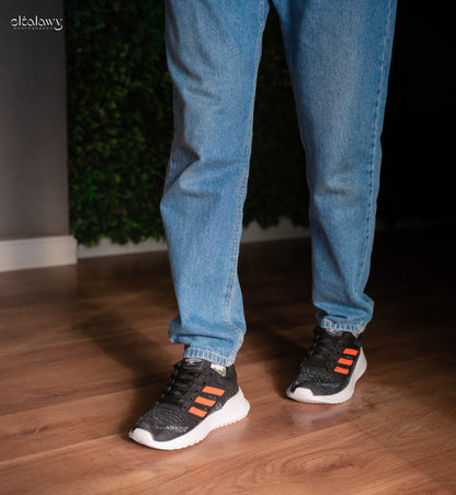 B1000 - Sportive Lace-up Sneakers From Knit Textile For Men