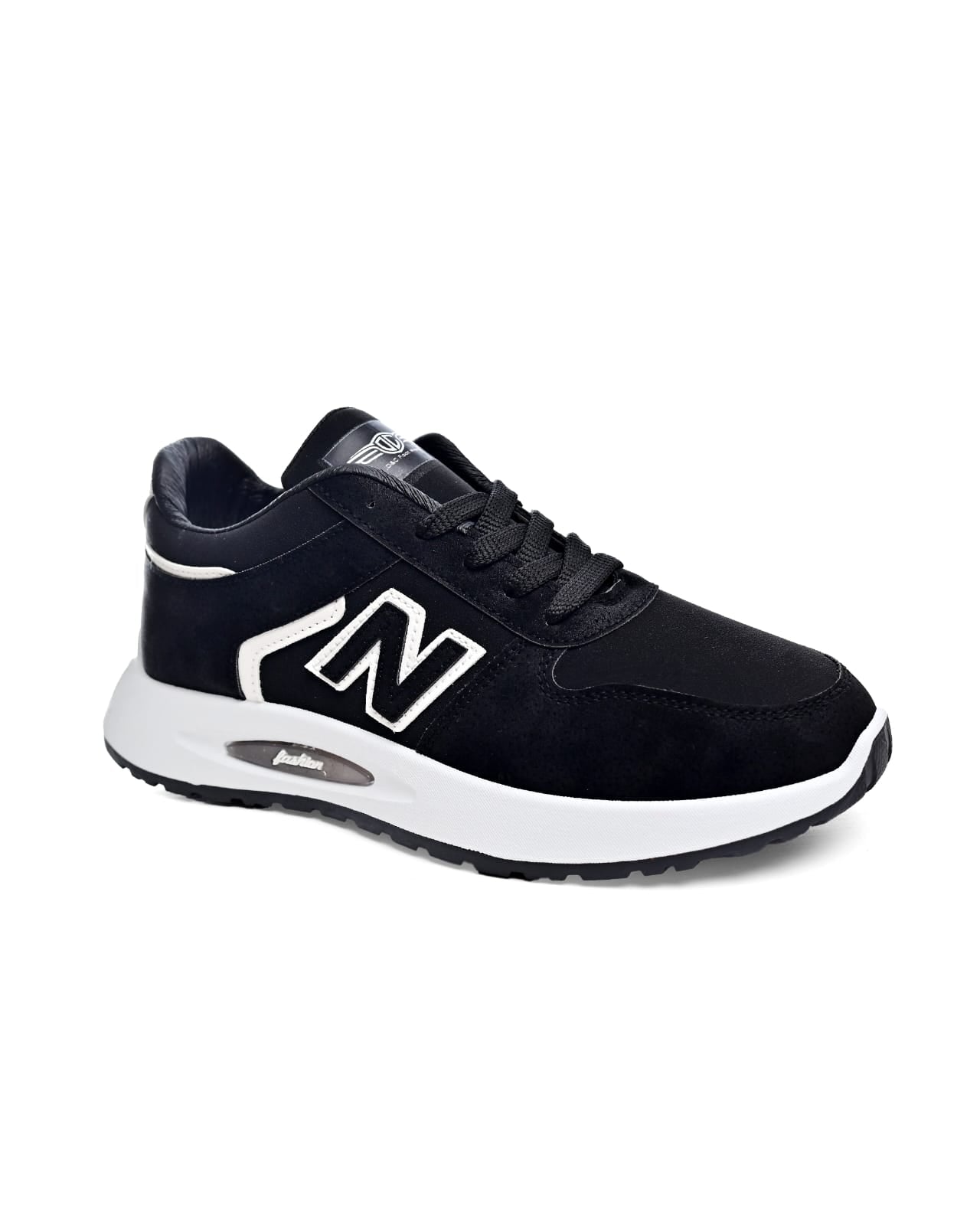 7844 - Fashion / Sportive Sneaker from Mixed chamois and textile For Men