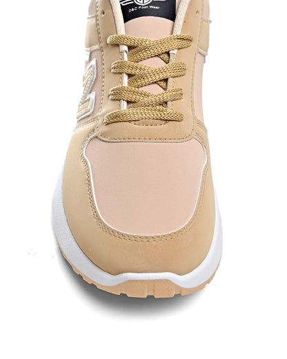 7844 - Fashion / Sportive Sneaker from Mixed chamois and textile For Men