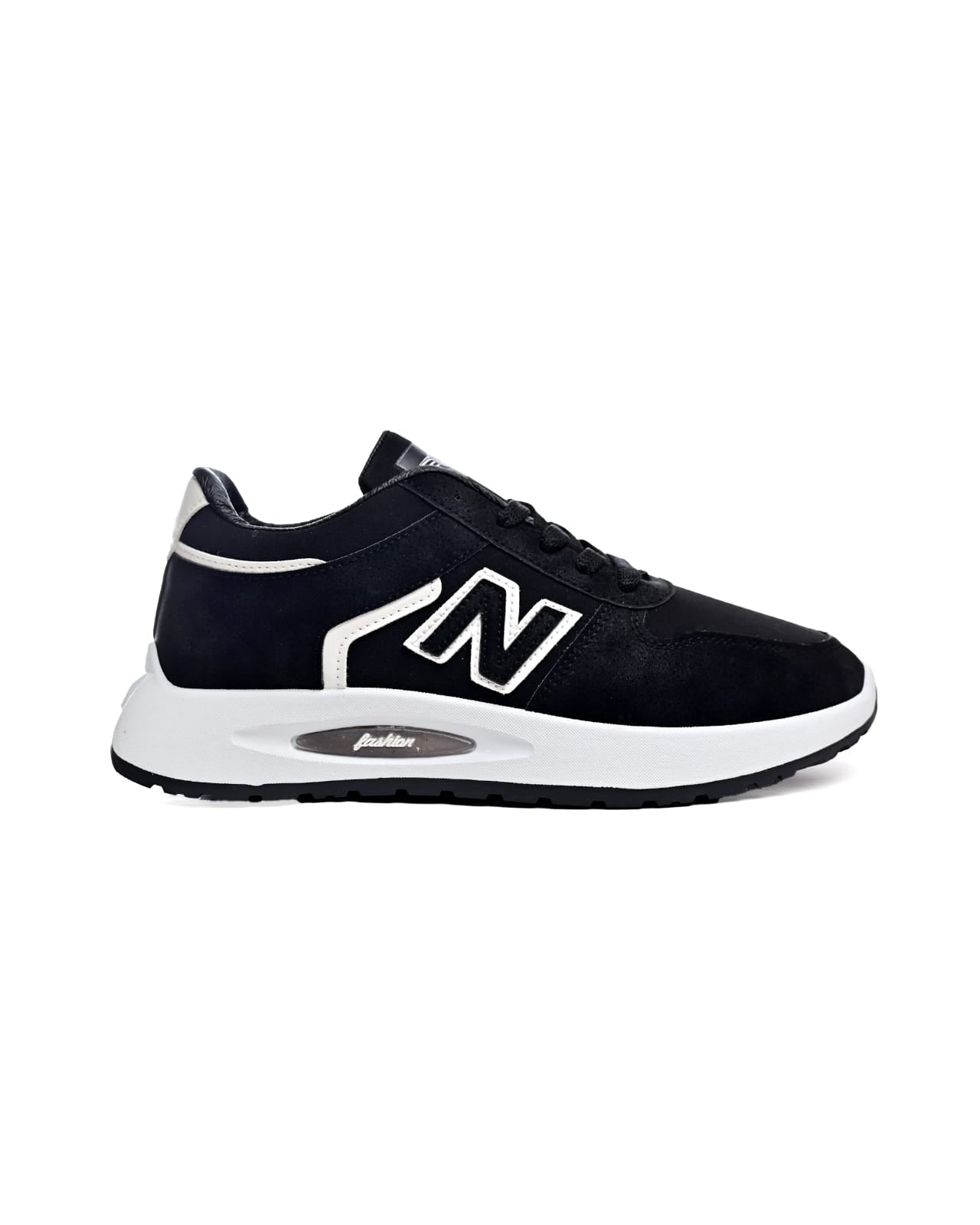7844 - Fashion / Sportive Sneaker from Mixed chamois and textile For Men