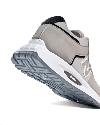 7844 - Fashion / Sportive Sneaker from Mixed chamois and textile For Men