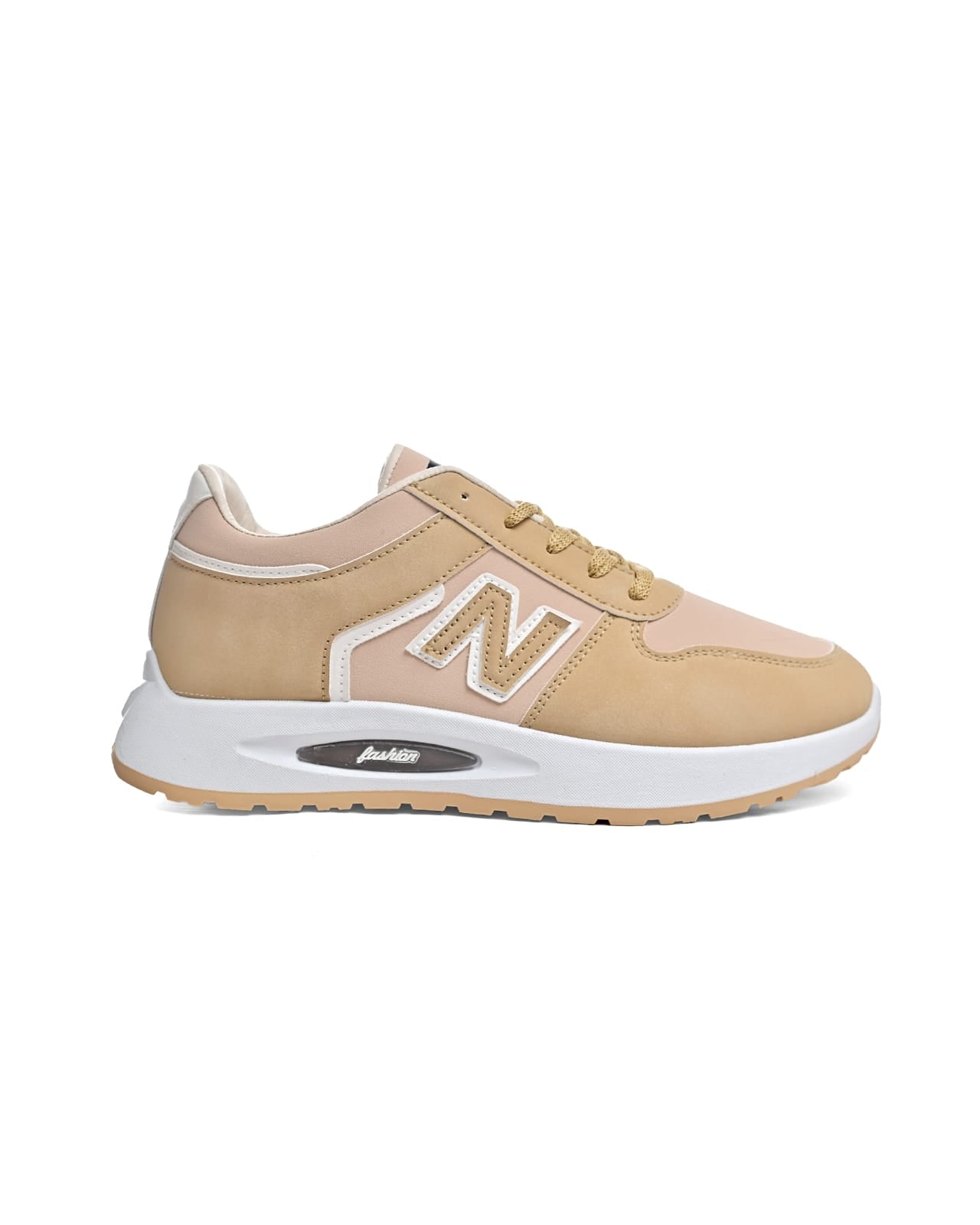 7844 - Fashion / Sportive Sneaker from Mixed chamois and textile For Men